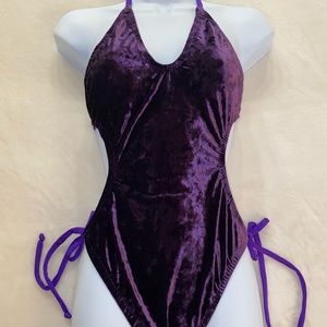 Crushed Velvet Handmade Monokini / Lingerie / Exotic Dance Outfit